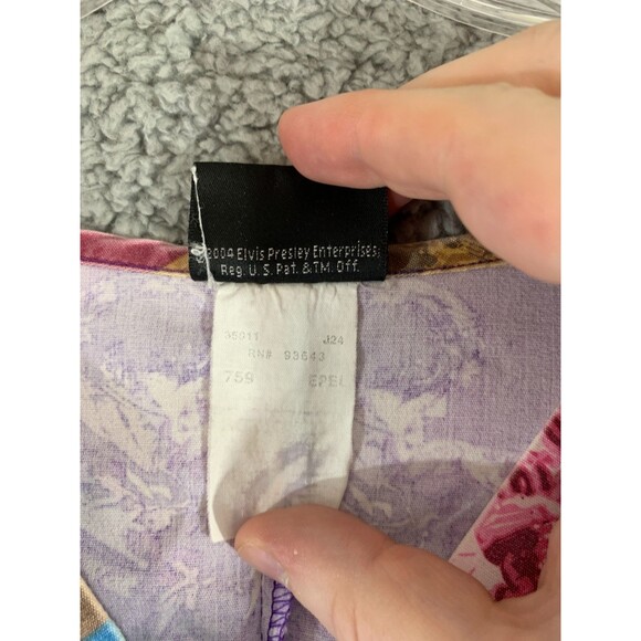 Cherokee Elvis Presley Womens Size Medium Scrub Top Long Sleeve Multicolor - Picture 5 of 16